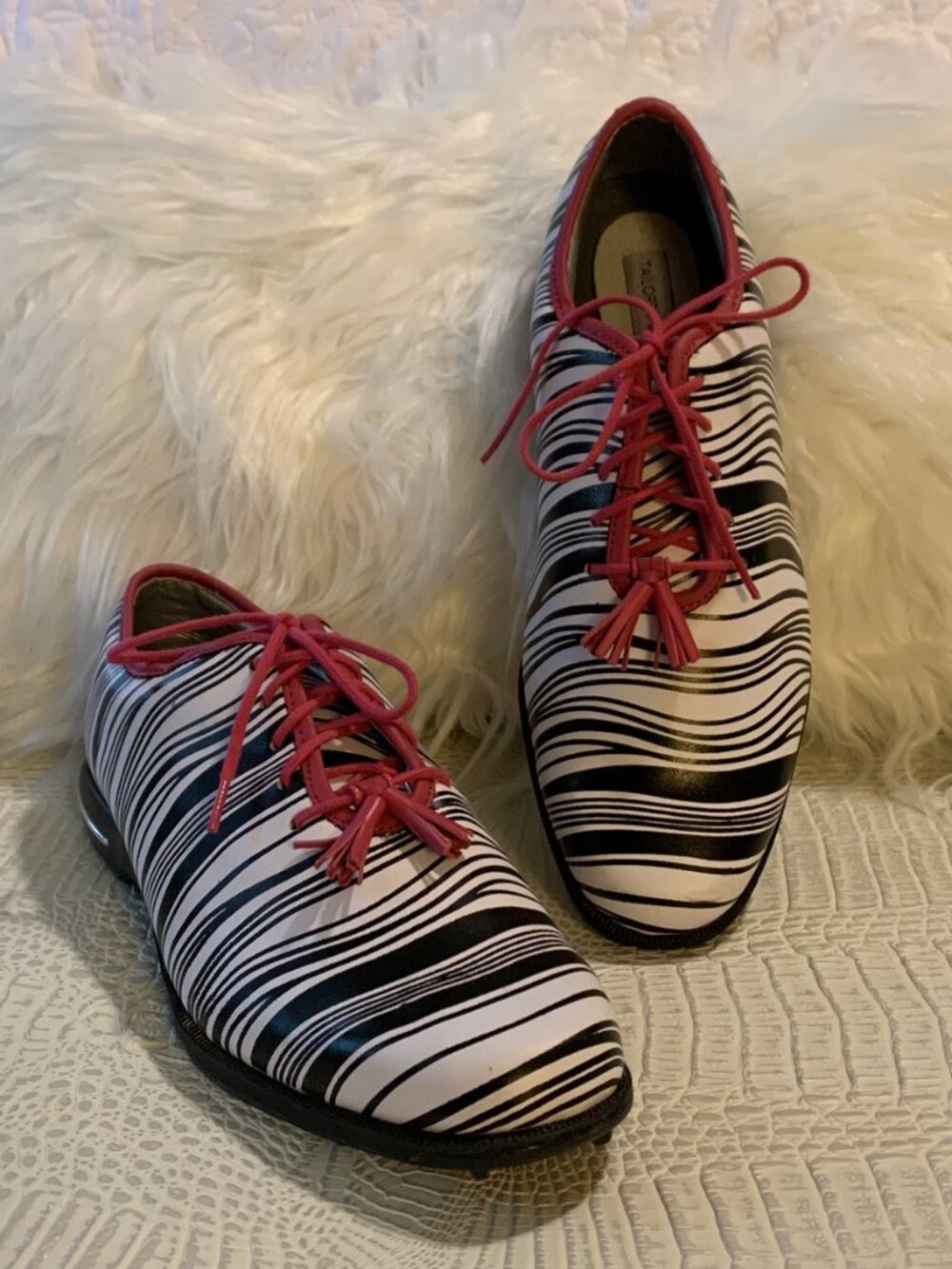 FootJoy Tailored Collection Zebra Print Golf Shoes - Women’s 6.5